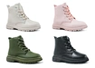 Children Buckle Strap Black Chunky Sole Pouch Ankle Boots Children Platform Fashion Children Pocket Boot